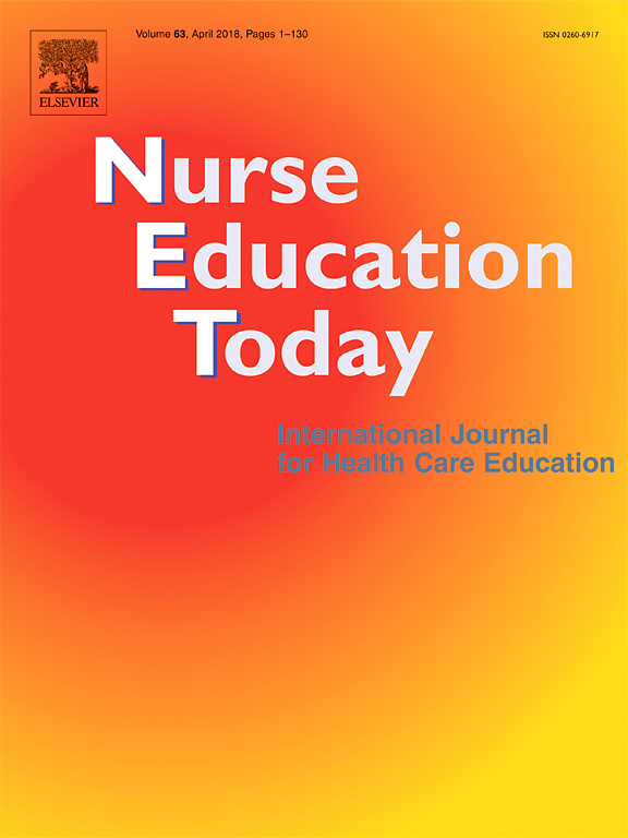 Nurse Education Today journal cover
